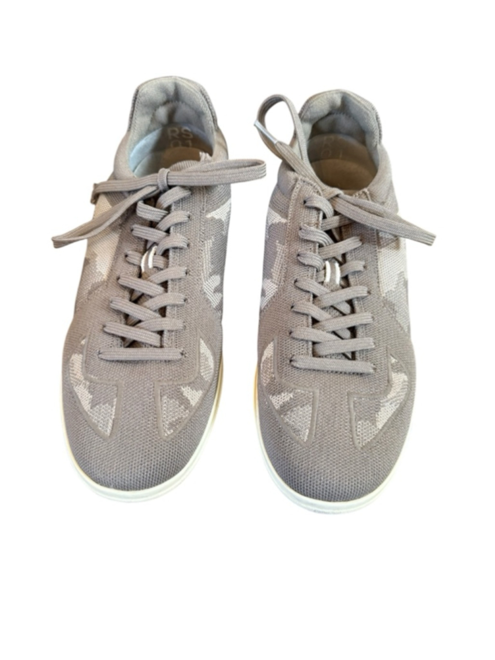 Men’s Rothy's Gray Camo Knit Lace-Up Sneakers Size 9